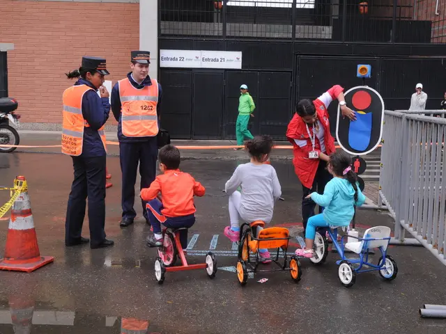 Rain-Soaked Cycling Event at Rainbow School